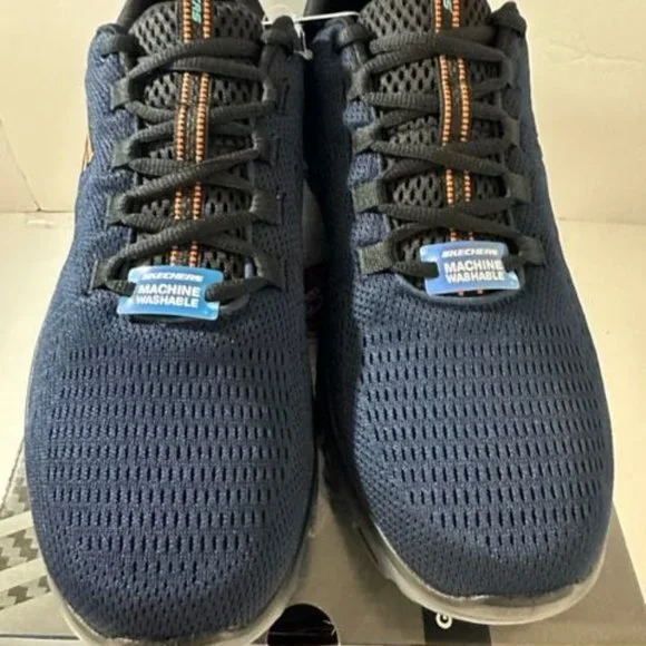 Skechers Men's Glide Step Fasten Up Navy/Black Size 12 New in Box - Picture 1 of 5